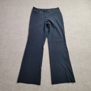 Focus 2000 Dress Pants Womens 8P Black Flat Front Wide Leg Workwear Stretch
